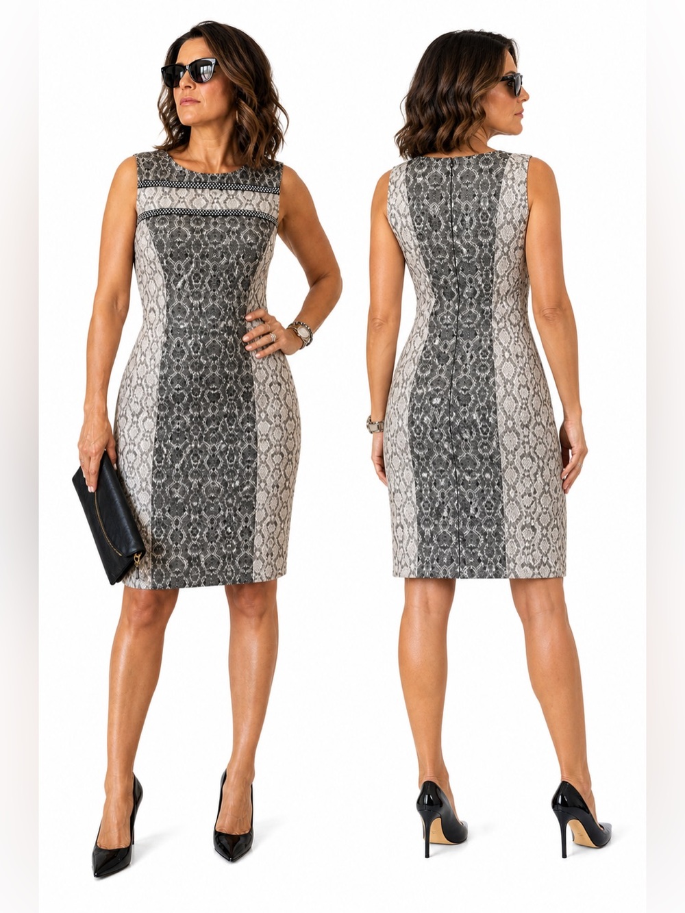 Snake Print Belle Bailey Mischka Size 12